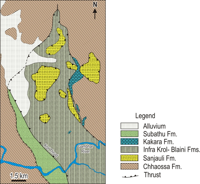 Subathu Lithology Pattern: